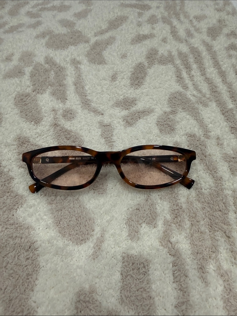 Tortoiseshell Pink/Red Tinted Lens Glasses